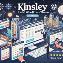 قالب Kinsley Hotel WordPress Theme با رزرو حرفه‌ای و طراحی مدرن اقامتگاه