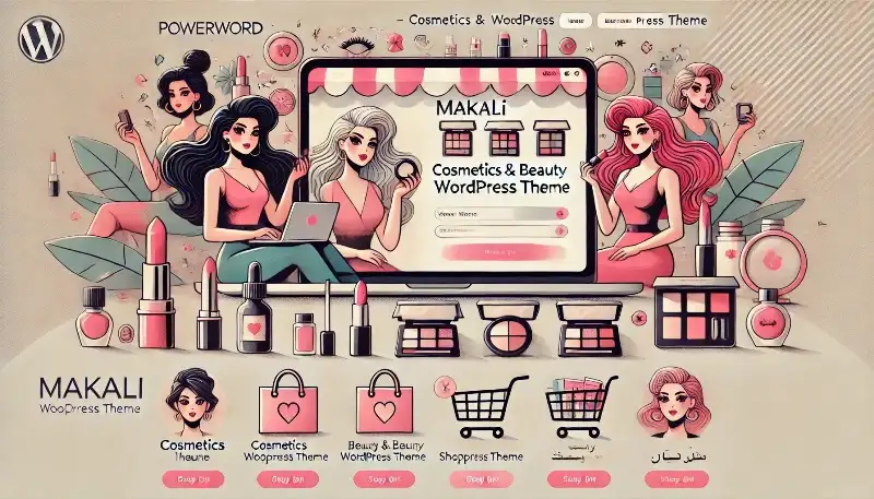 قالب Makali وردپرس فروشگاهی برای لوازم آرایشی و بهداشتی با طراحی لطیف و فروش سریع