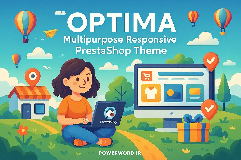 قالب Optima – قالب چندمنظوره پرستاشاپ با بیش از ۱۱۳ دموی حرفه‌ای، طراحی واکنش‌گرا و ماژول‌های فروش پیشرفته