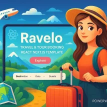 قالب Ravelo – قالب رزرو تور و سفر با React و Next.js مخصوص برندهای مدرن گردشگری