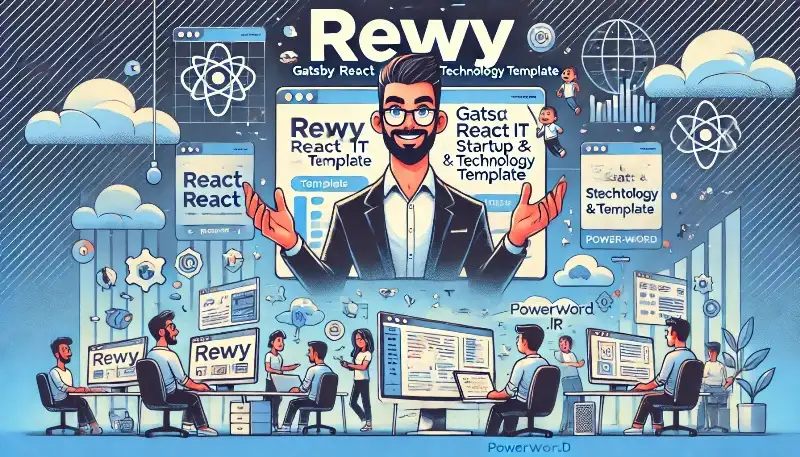 قالب Rewy گتسبی و ری‌اکت برای استارتاپ‌های تکنولوژی و برندهای دیجیتال با طراحی سریع و حرفه‌ای