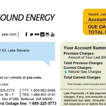 قبض گاز Puget Sound آمریکا PDF برای وریفای آدرس صرافی و کیف پول دیجیتال
