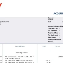 پرینت حساب بانکی امارات Islamic Bank فایل PDF مناسب برای وریفای