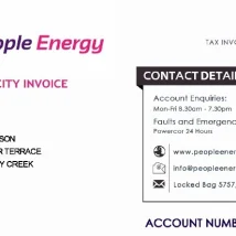 دانلود قبض برق People Energy استرالیا – فایل PDF رسمی برای احراز هویت و اثبات آدرس
