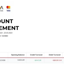 فایل PDF صورت‌حساب رسمی هزینه‌های بانکی از UniCredit اتریش – مناسب برای وریفای آدرس و خدمات قانونی