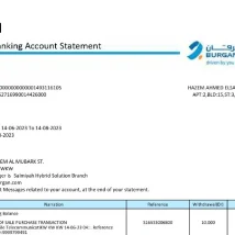 فایل PDF قبض برق رسمی کشور کویت از وزارت برق و آب برای وریفای و اثبات آدرس