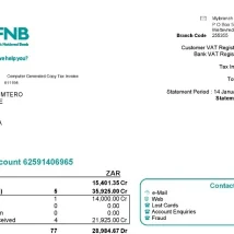 فایل PDF صورت‌حساب بانکی رسمی از Alex Bank مصر برای اثبات آدرس و وریفای تراکنش‌های مالی