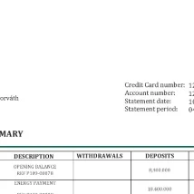 فایل PDF صورت‌حساب رسمی بانک BCR رومانی – مناسب برای KYC و اثبات آدرس