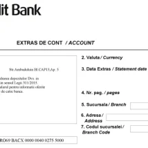 فایل PDF صورت‌حساب رسمی بانک BCR رومانی – مناسب برای KYC و اثبات آدرس