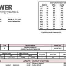 فایل PDF صورت‌حساب رسمی هزینه‌های بانکی از UniCredit اتریش – مناسب برای وریفای آدرس و خدمات قانونی