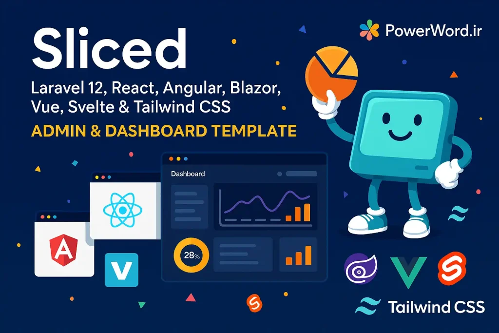 قالب داشبورد چندفریم‌ورکی Sliced – قدرتمند، زیبا، انعطاف‌پذیر