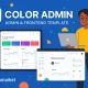 قالب مدیریت Color Admin پنل Vue و Laravel با طراحی حرفه‌ای