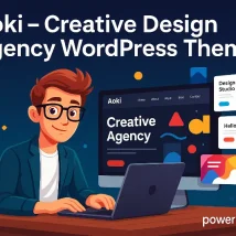 قالب وردپرس Aoki برای آژانس‌های طراحی و برندهای خلاق
