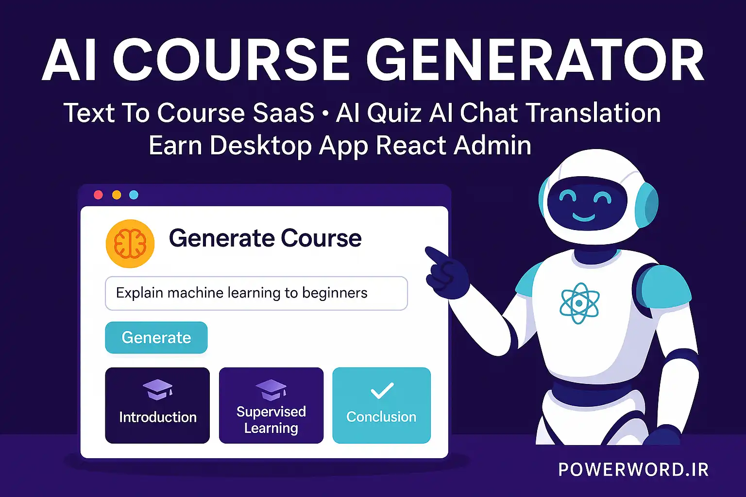 دوره‌سازی با متن، فقط با یه کلیک اسکریپت Ai Course Generator