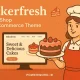 قالب وردپرس Bakerfresh ویترین آنلاین خوشمزه برای فروشگاه کیک و شیرینی