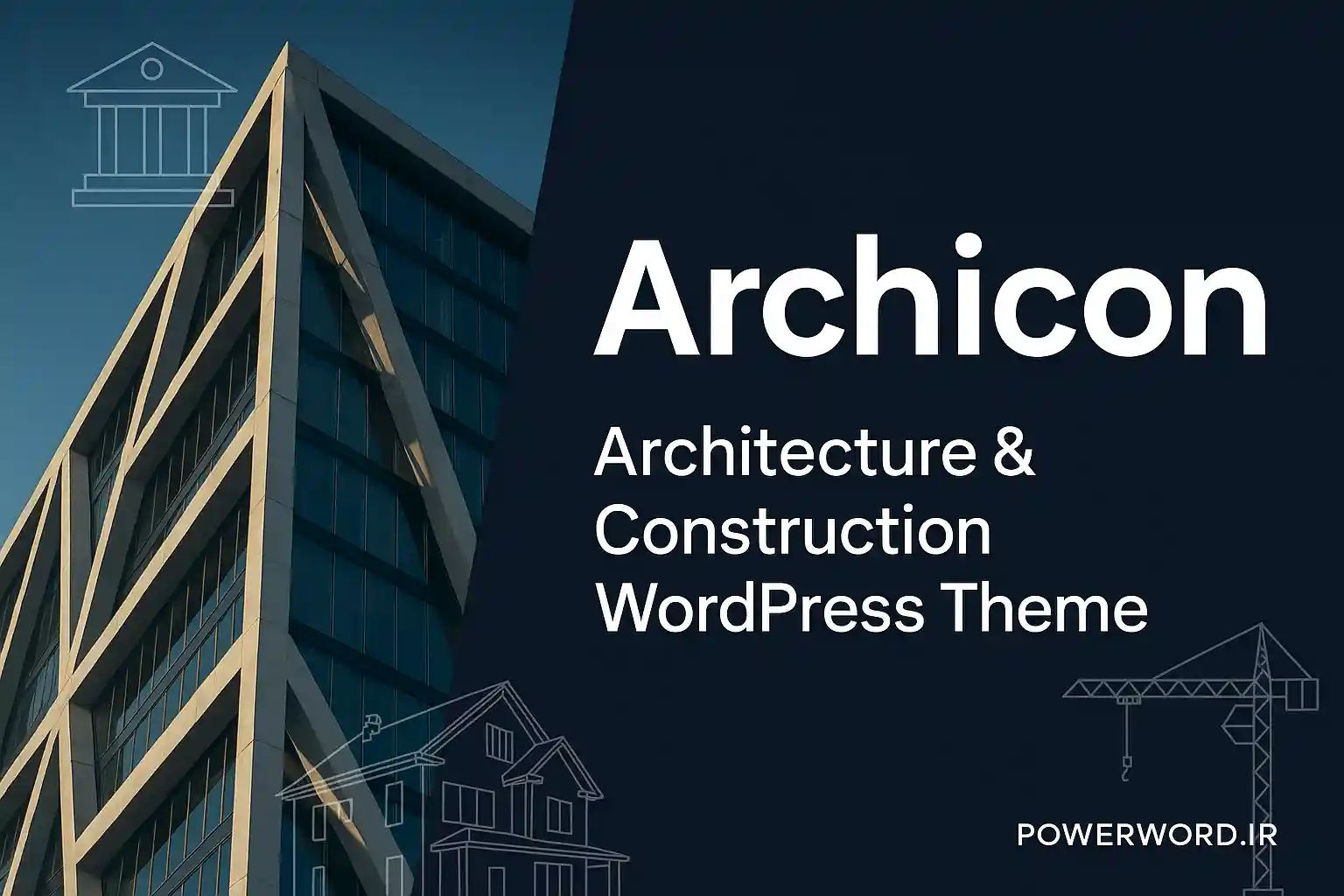 Archicon قالب وردپرس معماری و ساخت‌وساز با طراحی مدرن و نمونه‌کار حرفه‌ای