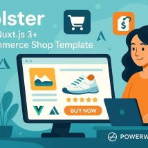 بنر تبلیغاتی شرکتی برای Google Web Designer با رنگ آبی