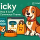 Ricky قالب حرفه‌ای فروش و خدمات حیوانات خانگی ووکامرس
