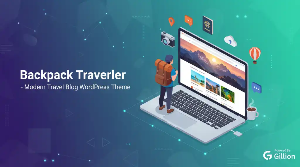 Backpack Traveler قالب وردپرس حرفه‌ای برای بلاگرها و مجلات سفر