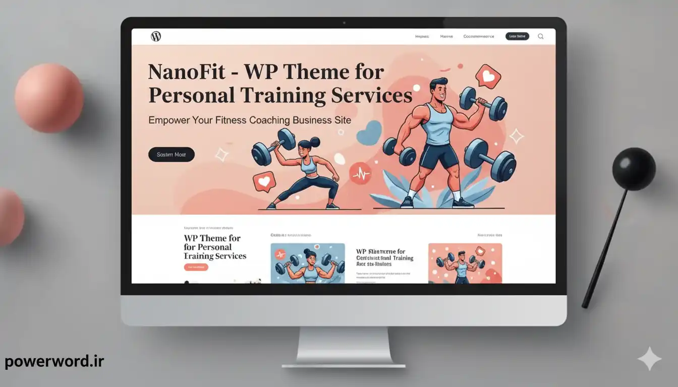 NanoFit قالب وردپرس برای طراحی وب‌سایت مربیگری شخصی با رزرو آنلاین