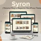 Syron قالب وردپرس وبلاگی و مجله‌ای برای نویسندگان خلاق و تولیدکنندگان محتوا