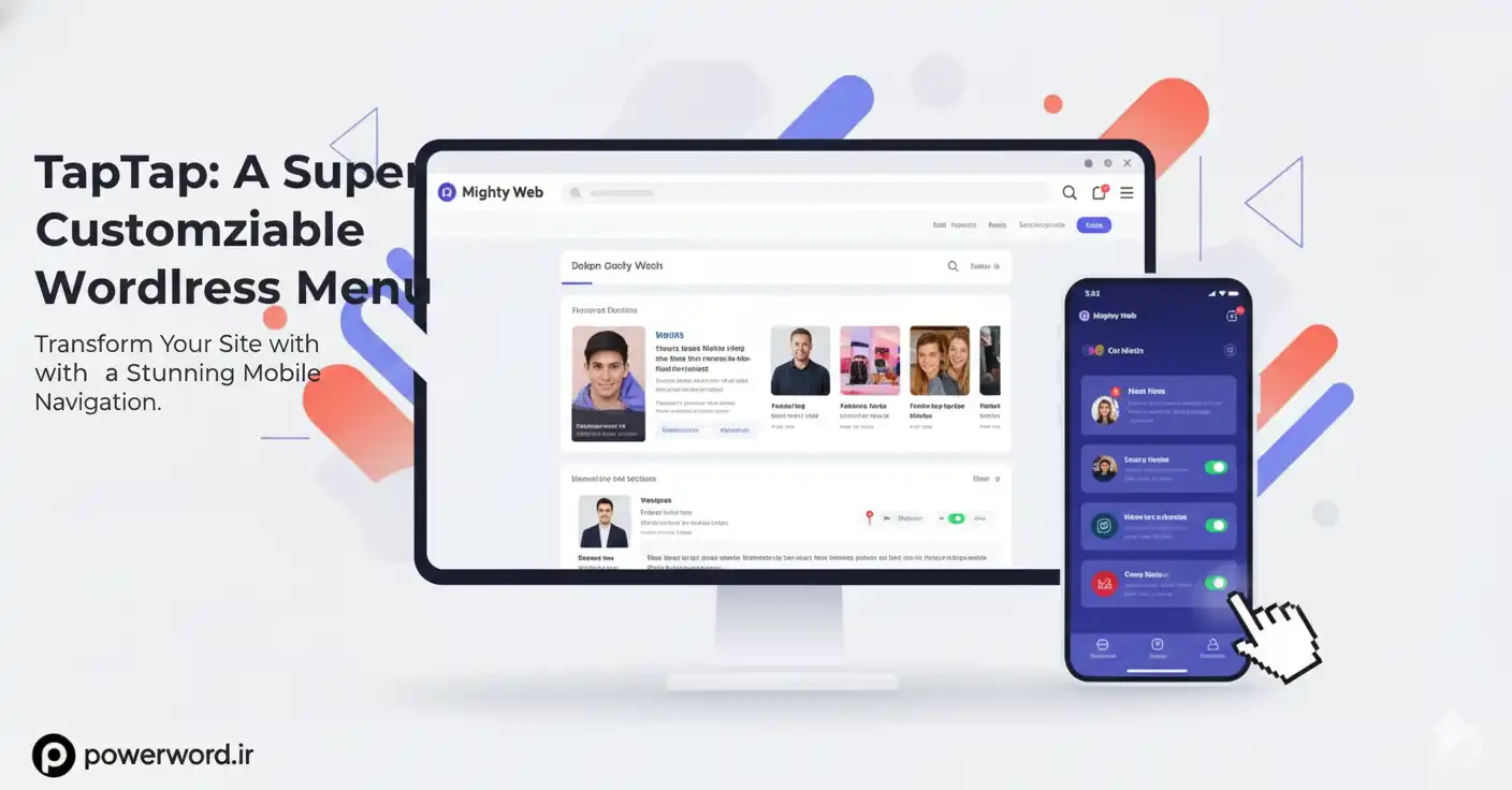 TapTap افزونه طراحی منوی موبایل حرفه‌ای و قابل تنظیم برای وردپرس