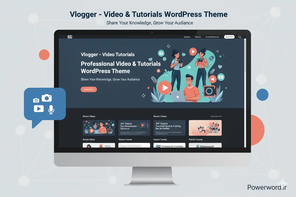 Vlogger قالب وردپرس حرفه‌ای برای ساخت وب‌سایت آموزشی و ویدیویی