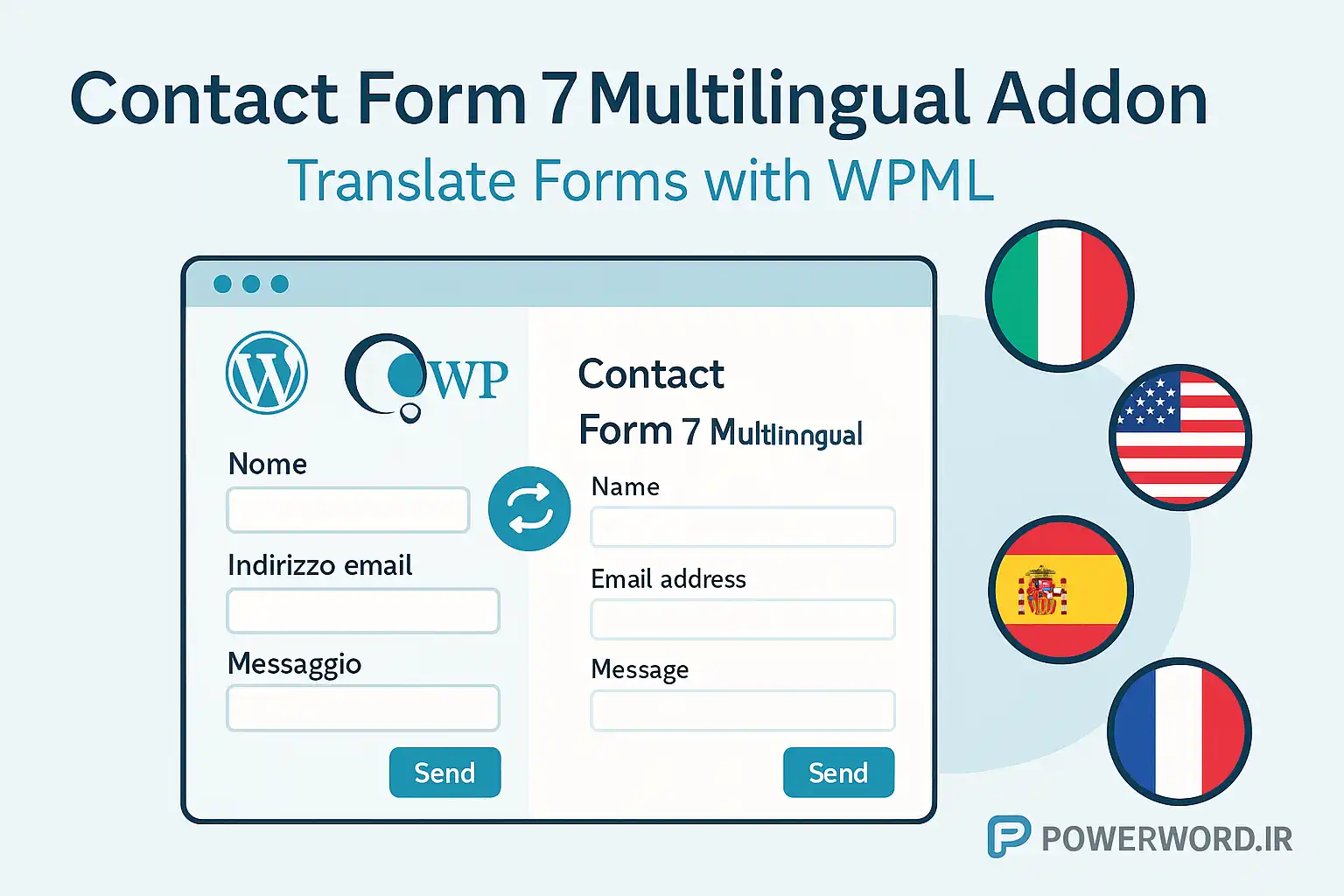WPML Contact Form 7 Multilingual Addons افزونه ترجمه چندزبانه فرم تماس وردپرس WPML Contact Form 7 Multilingual Addons افزونه ترجمه چندزبانه فرم تماس وردپرس