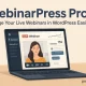 WebinarPress Pro افزونه وردپرس برای ساخت و مدیریت وبینارهای زنده و خودکار حرفه‌ای