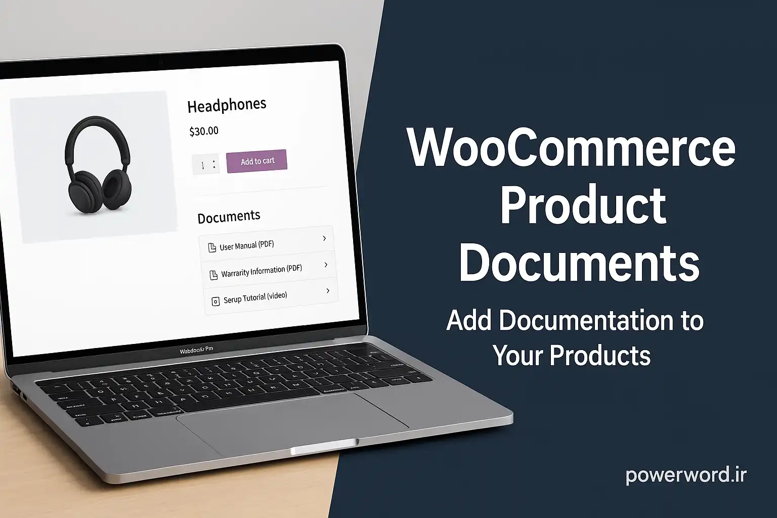WooCommerce Product Documents افزونه وردپرس برای افزودن مستندات، فایل و راهنمای محصول در فروشگاه ووکامرس