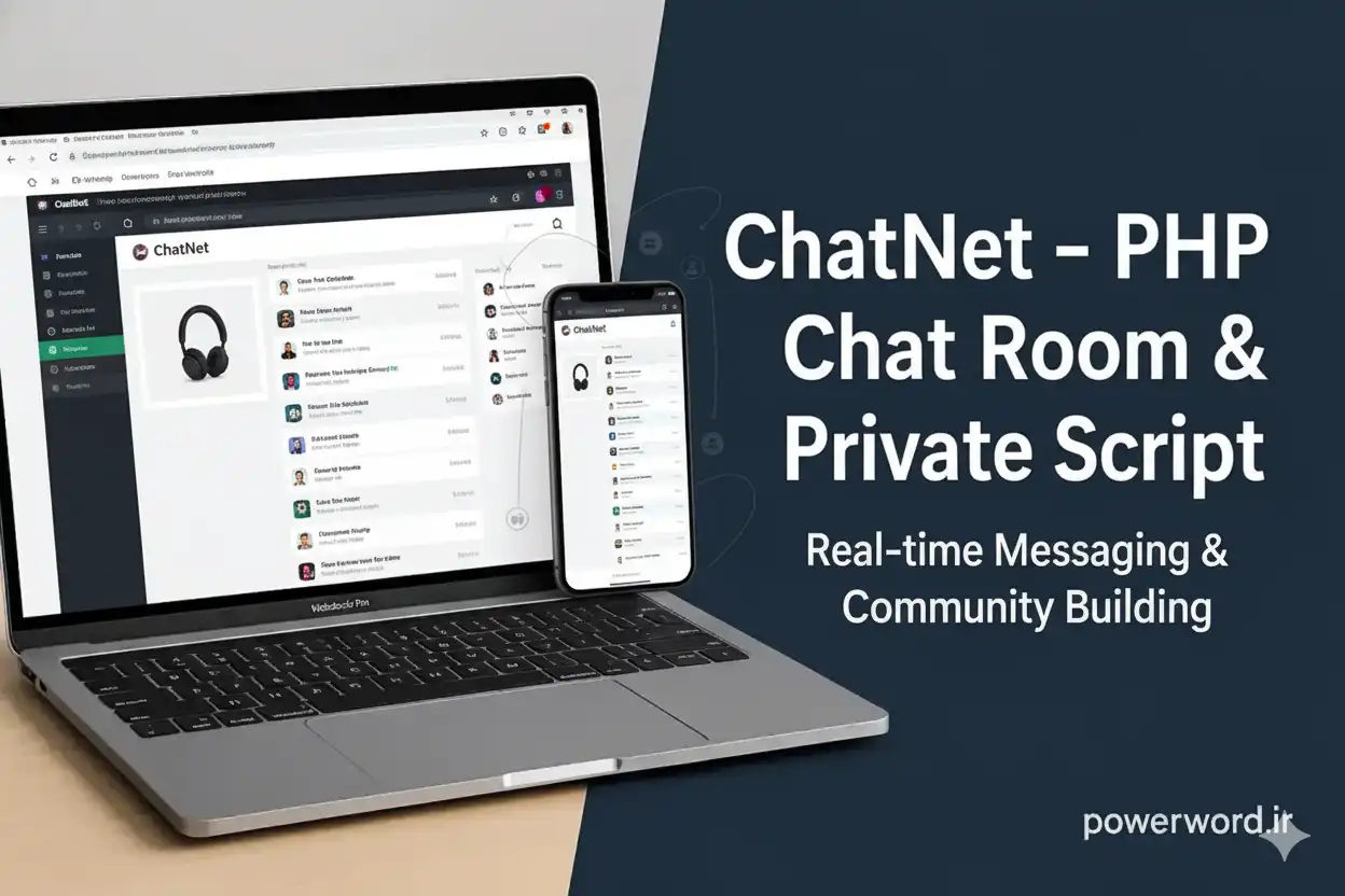 اسکریپت ChatNet چت گروهی و خصوصی PHP برای وب‌سایت‌ها و اپلیکیشن‌ها
