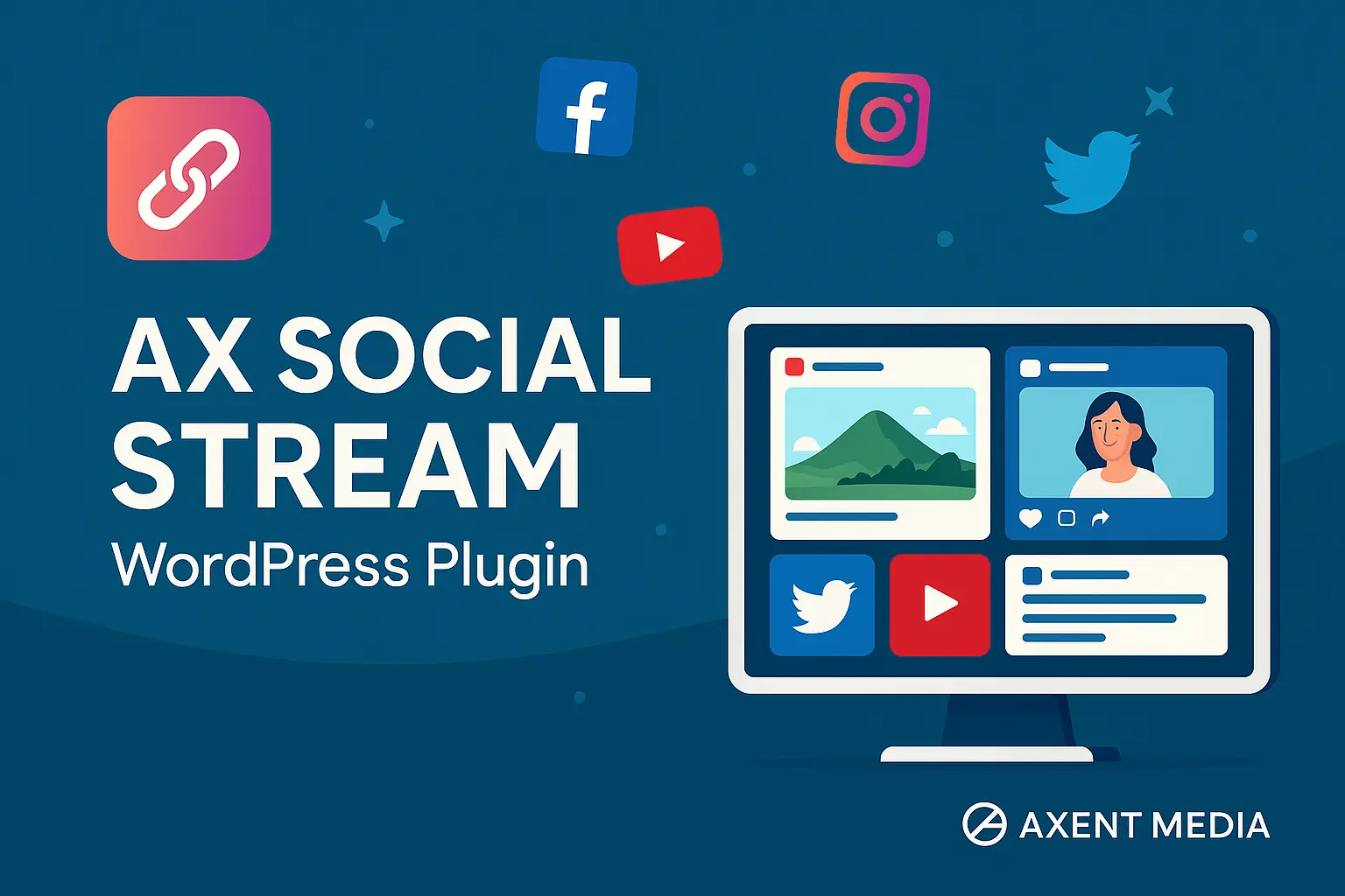 افزونه AX Social Stream برای نمایش فید شبکه‌های اجتماعی در وردپرس