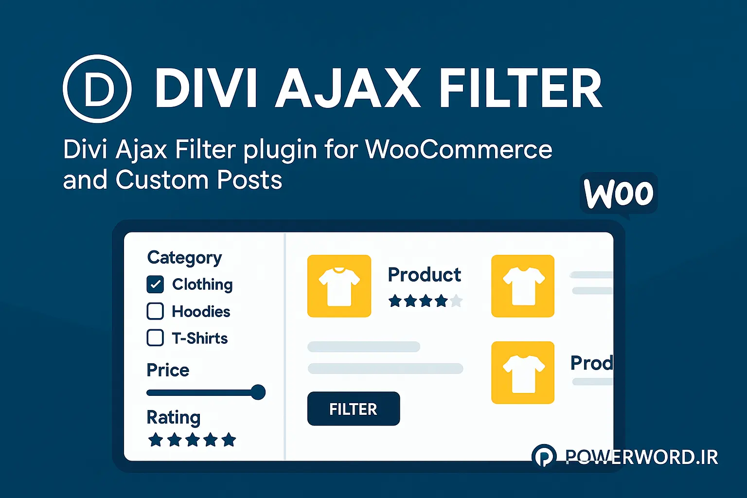 افزونه Divi Ajax Filter بهترین فیلتر ایجکس برای دیوی و ووکامرس