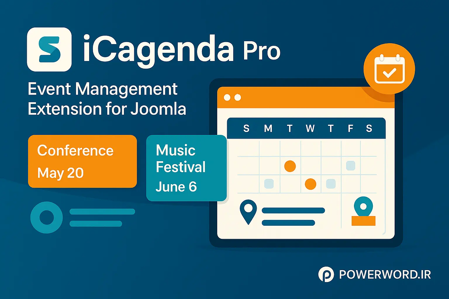 افزونه iCagenda Pro برای مدیریت حرفه‌ای رویدادها و ثبت‌نام در جوملا