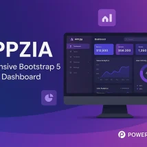 قالب Appzia – داشبورد ادمین Bootstrap 5 برای ساخت پنل مدیریتی حرفه‌ای