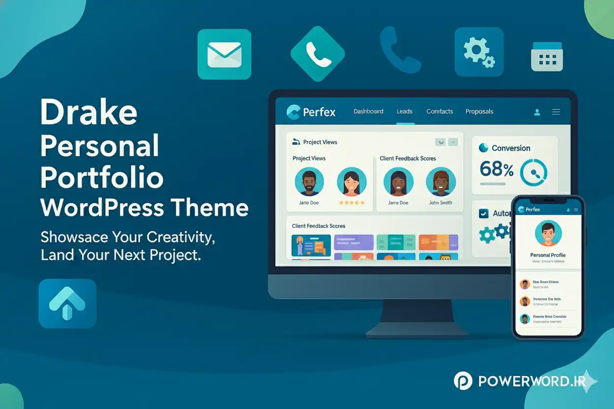 قالب Drake قالب وردپرس مدرن برای ساخت سایت نمونه‌کار شخصی