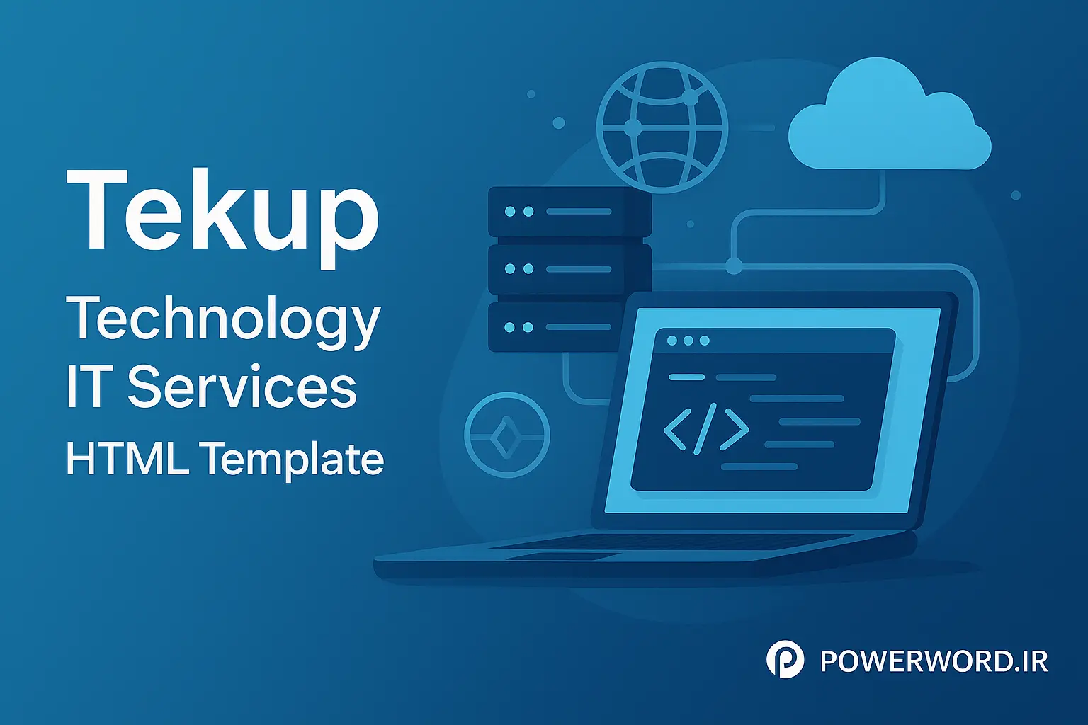 قالب HTML Tekup برای طراحی سایت شرکت‌های فناوری و خدمات IT