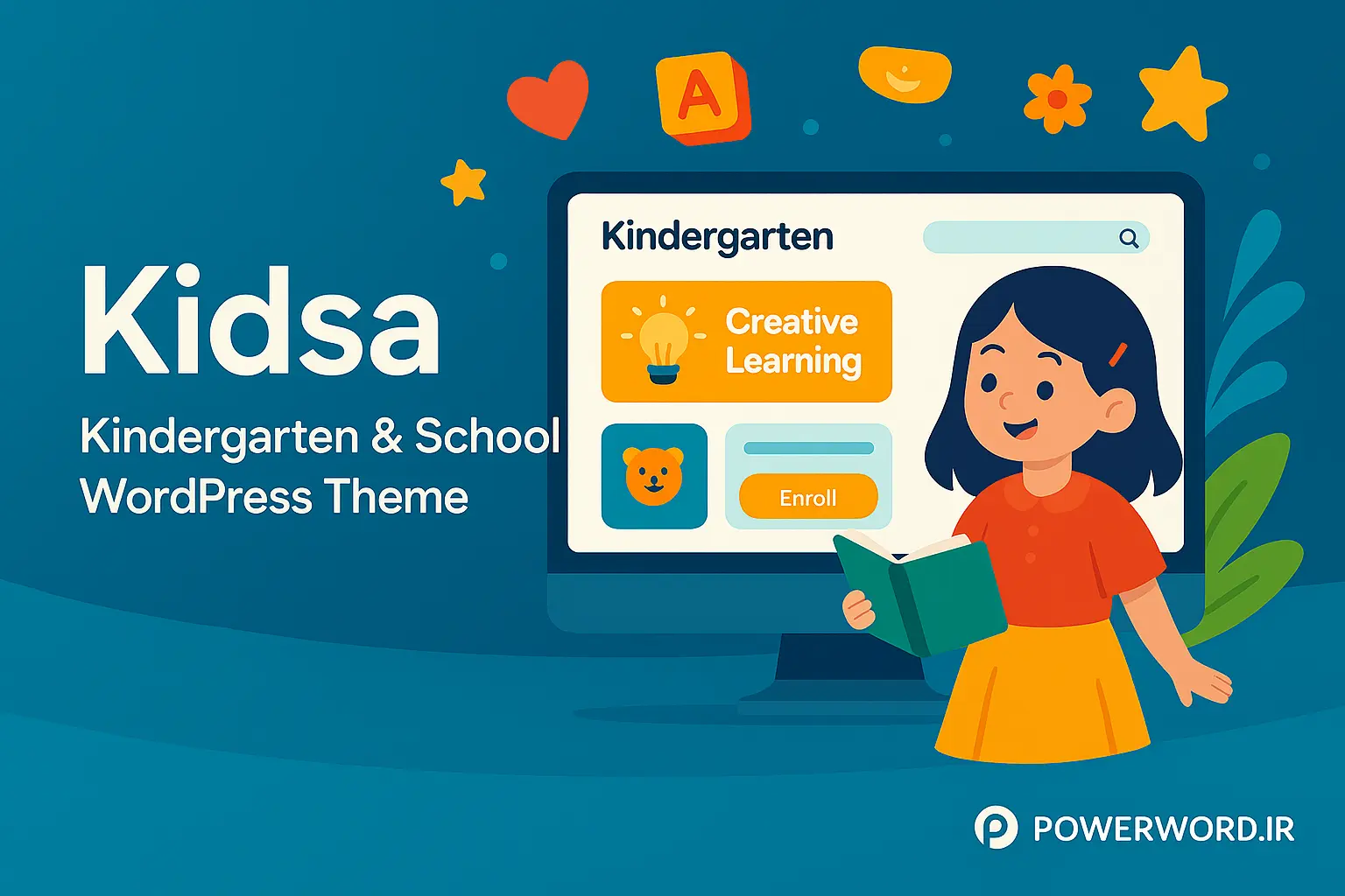 قالب Kidsa برای ساخت سایت مهدکودک و پیش‌دبستانی با طراحی شاد و حرفه‌ای