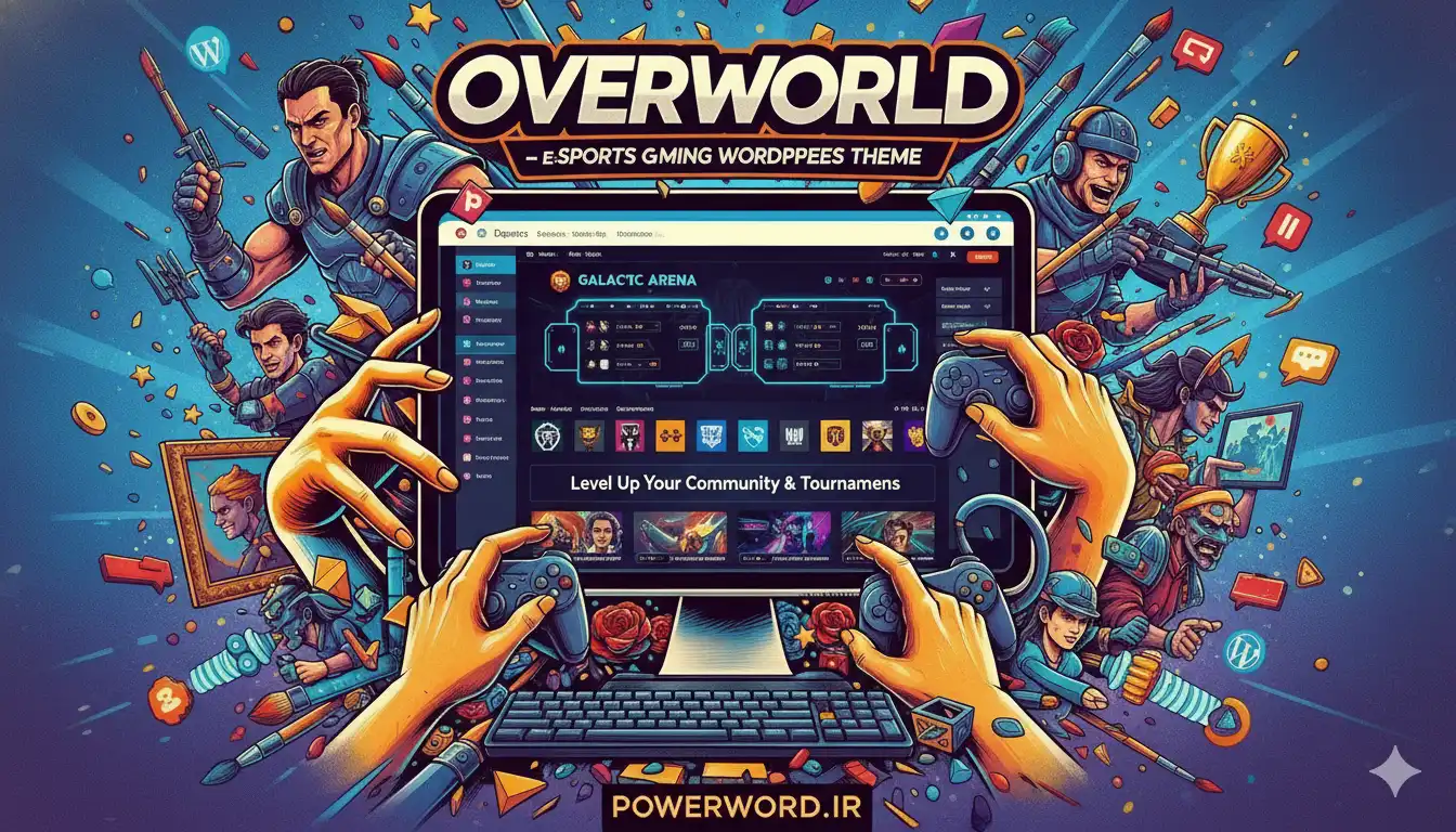 قالب Overworld قالب وردپرس حرفه‌ای برای تیم‌های eSports و وب‌سایت‌های گیمینگ