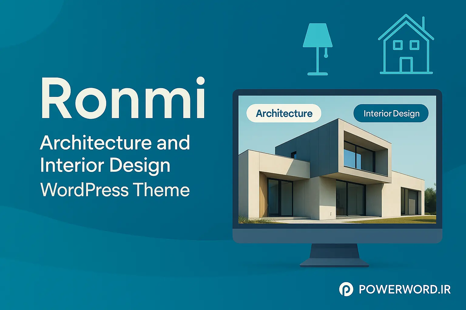 قالب Ronmi برای وب‌سایت‌های معماری و طراحی داخلی با نمایش حرفه‌ای پروژه‌ها
