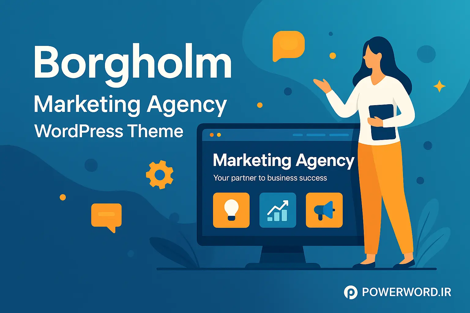 قالب وردپرس Borgholm برای آژانس‌های بازاریابی و شرکت‌های برندینگ