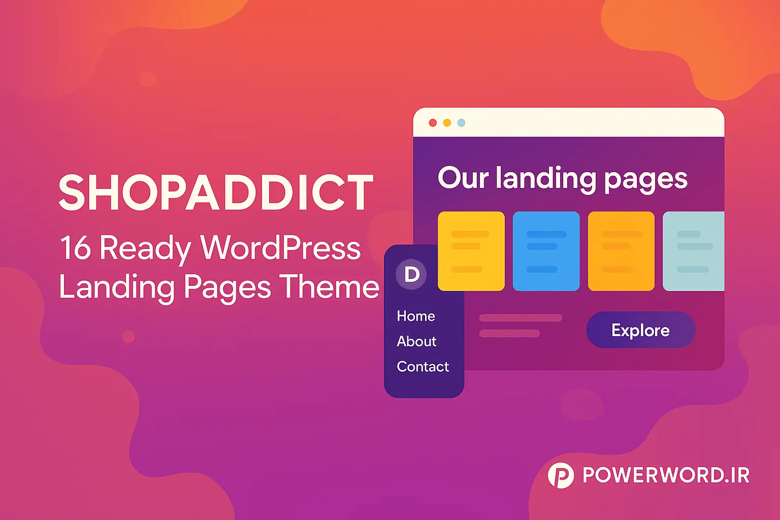 قالب وردپرس Shopaddict با ۱۶ صفحه فرود آماده برای کمپین‌های فروش