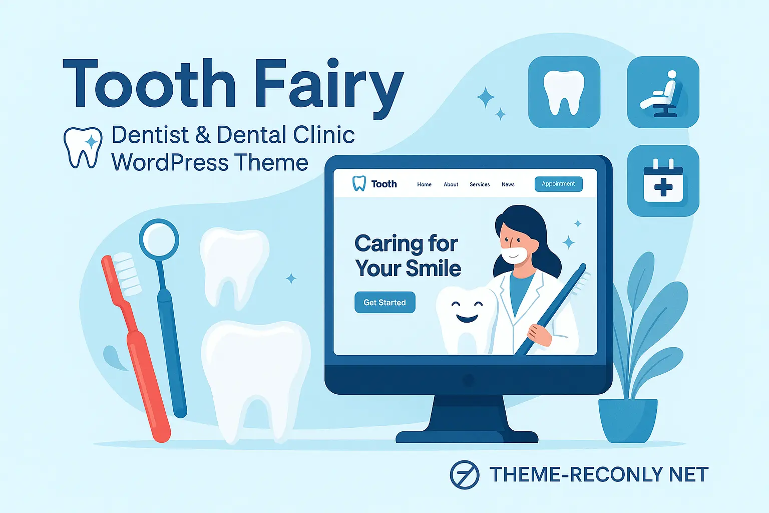 قالب وردپرس Tooth Fairy برای طراحی وب‌سایت حرفه‌ای کلینیک و دندان‌پزشکی