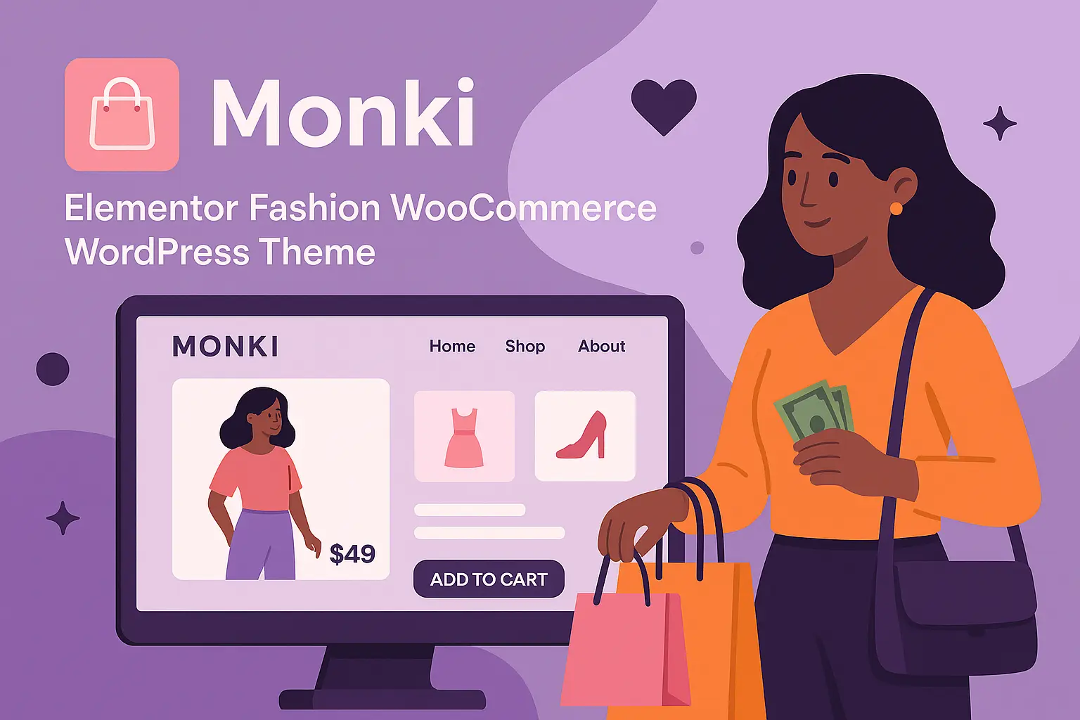 قالب وردپرس ووکامرس Monki برای طراحی فروشگاه مد و فشن آنلاین