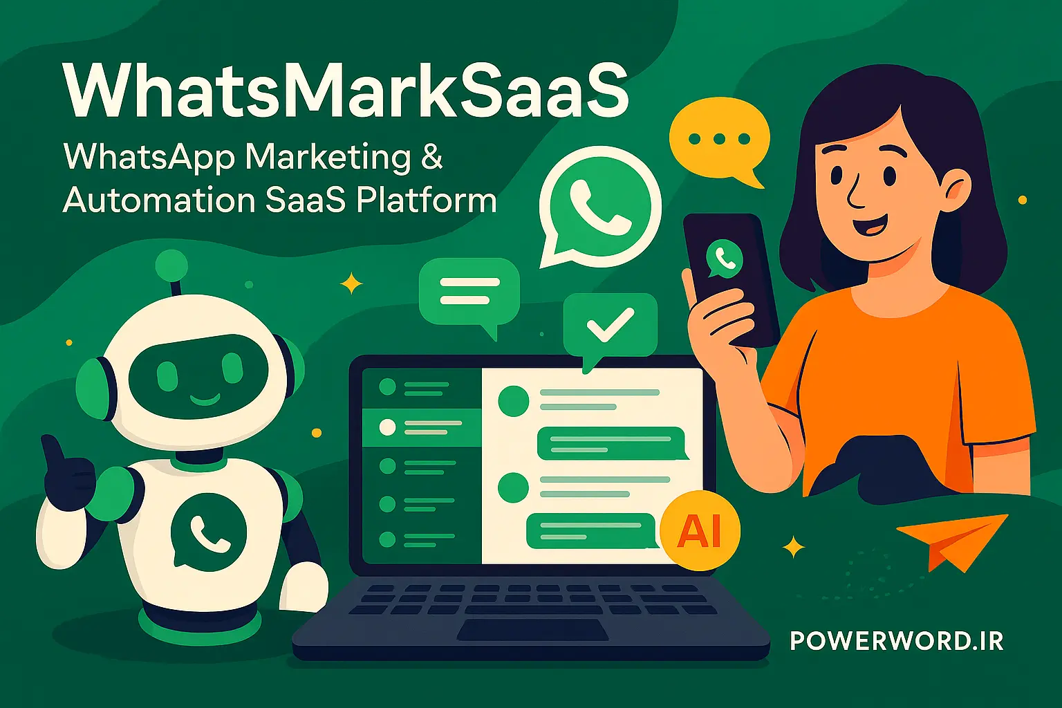 اسکریپت WhatsMarkSaaS برای اتوماسیون حرفه‌ای بازاریابی واتساپ