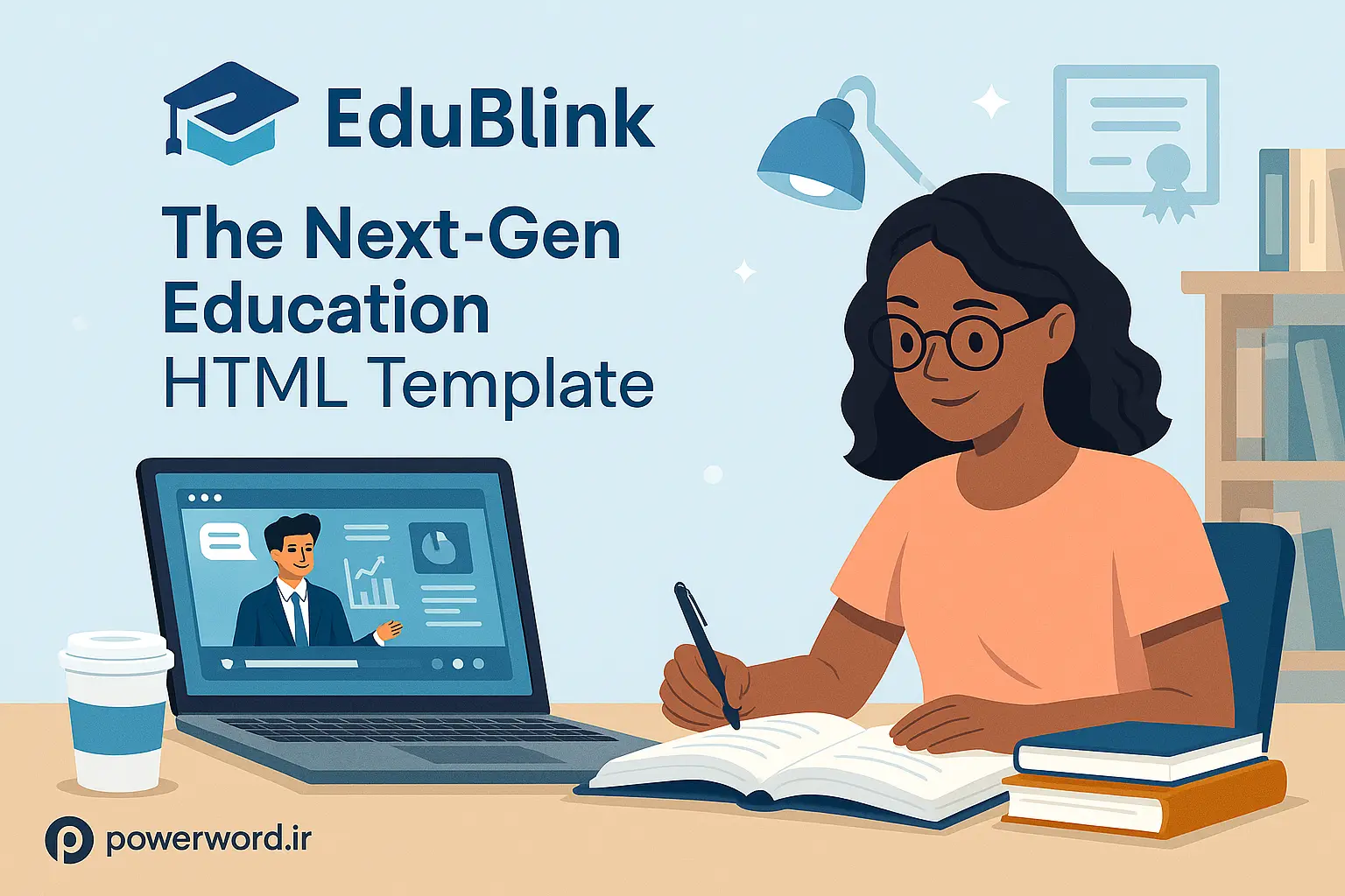 قالب HTML EduBlink برای سایت آموزش آنلاین حرفه‌ای