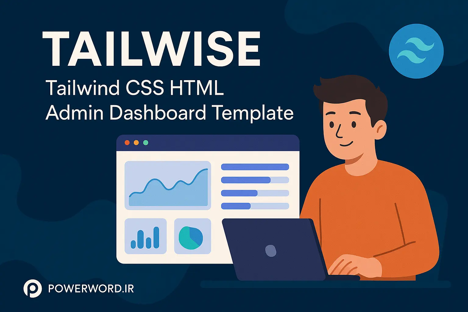 قالب HTML Tailwise برای ساخت داشبورد مدیریتی حرفه‌ای
