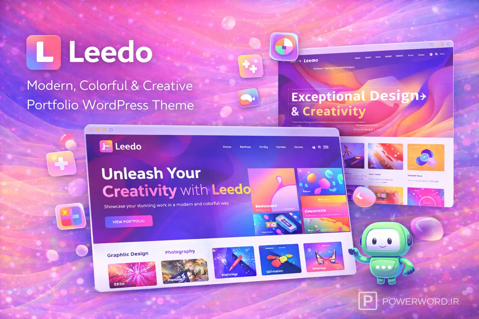 قالب وردپرس Leedo برای ساخت پورتفولیوی خلاقانه مدرن قالب وردپرس Leedo برای ساخت پورتفولیوی خلاقانه مدرن