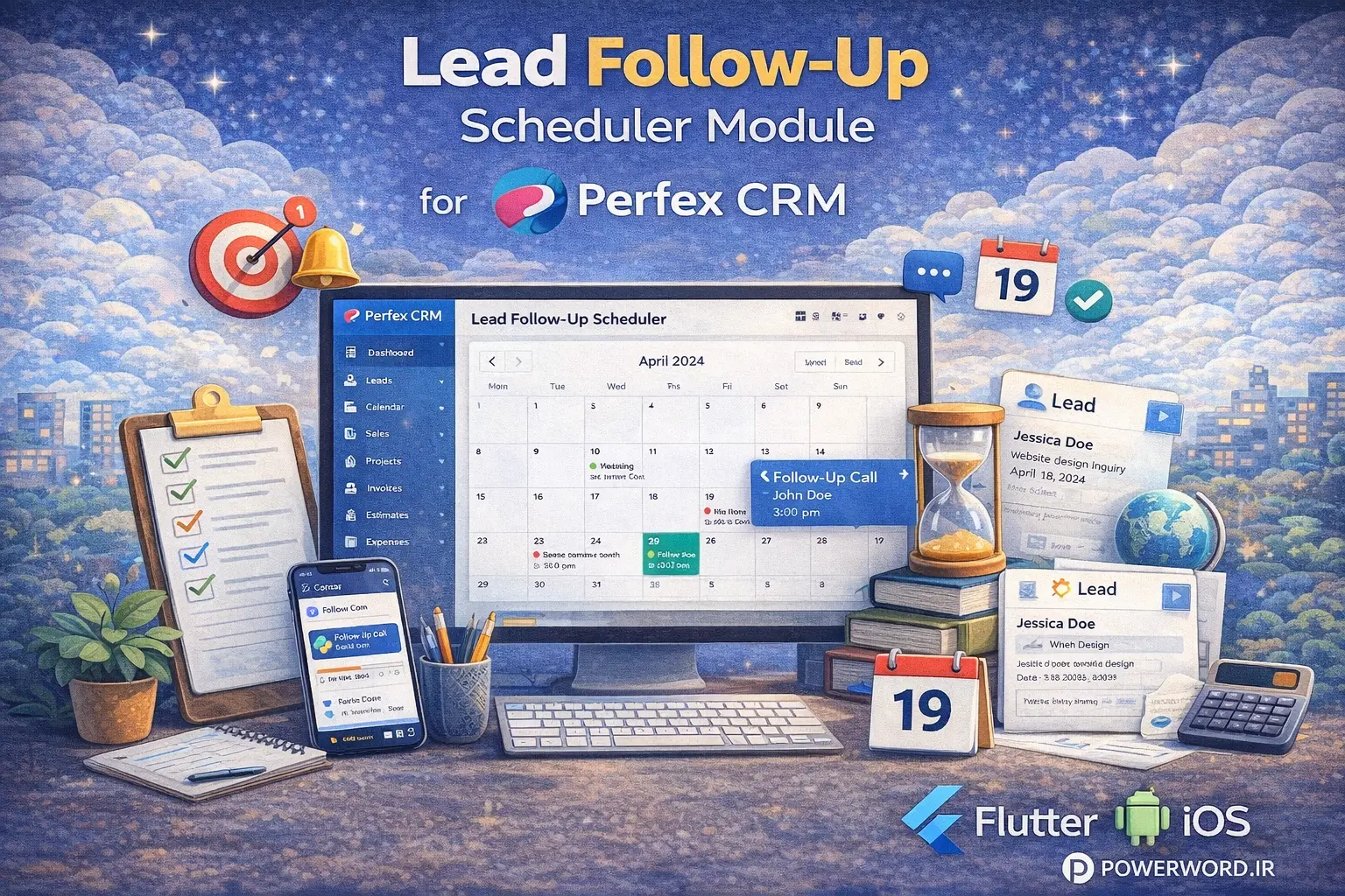 ماژول Lead Follow up Scheduler برای Perfex CRM ماژول Lead Follow up Scheduler برای Perfex CRM