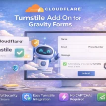 ادآن وردپرس Cloudflare Turnstile برای ضد اسپم گرویتی فرمز
